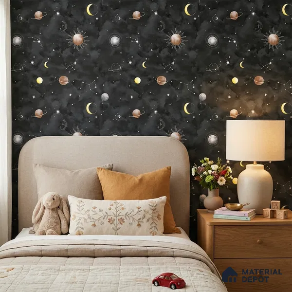 KD4011-4 | 10 Meter x 21 Inches Space Look Wallpaper - 57.41 Sq. Ft. | Minimum 15% wastage during installation