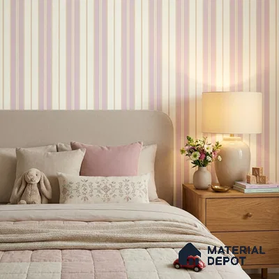 KD4014-3 | 10 Meter x 21 Inches Stripes Look Wallpaper - 57.41 Sq. Ft. | Minimum 15% wastage during installation