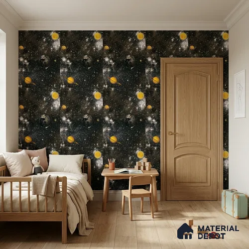 KD4015-1 | 10 Meter x 21 Inches Space Look Wallpaper - 57.41 Sq. Ft. | Minimum 15% wastage during installation
