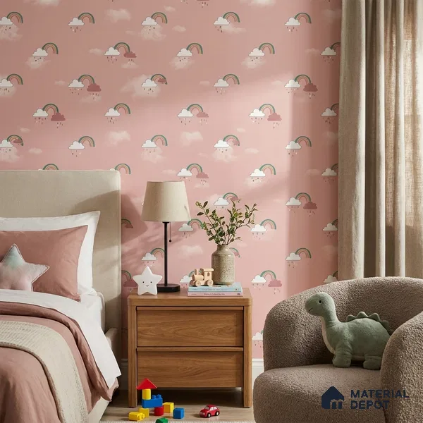 KD4030-1 | 10 Meter x 21 Inches Patterned Look Wallpaper - 57.41 Sq. Ft. | Minimum 15% wastage during installation