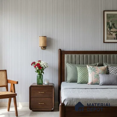 NPP684703 | 10 Meter x 21 Inches Stripes Look Wallpaper - 57.41 Sq. Ft. | Minimum 15% wastage during installation