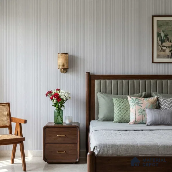 NPP684703 | 10 Meter x 21 Inches Stripes Look Wallpaper - 57.41 Sq. Ft. | Minimum 15% wastage during installation