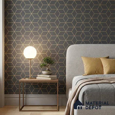 WK25-2518 | 10 Meter x 21 Inches Geometric Look Wallpaper - 57.41 Sq. Ft. | Minimum 15% wastage during installation
