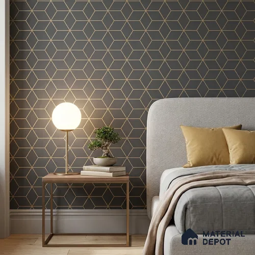 WK25-2518 | 10 Meter x 21 Inches Geometric Look Wallpaper - 57.41 Sq. Ft. | Minimum 15% wastage during installation