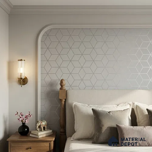 WK25-25189 | 10 Meter x 21 Inches Geometric Look Wallpaper - 57.41 Sq. Ft. | Minimum 15% wastage during installation