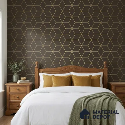 WK25-2521 | 10 Meter x 21 Inches Geometric Look Wallpaper - 57.41 Sq. Ft. | Minimum 15% wastage during installation