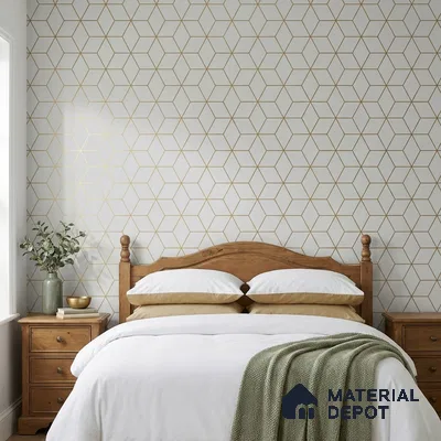 WK25-2522 | 10 Meter x 21 Inches Geometric Look Wallpaper - 57.41 Sq. Ft. | Minimum 15% wastage during installation
