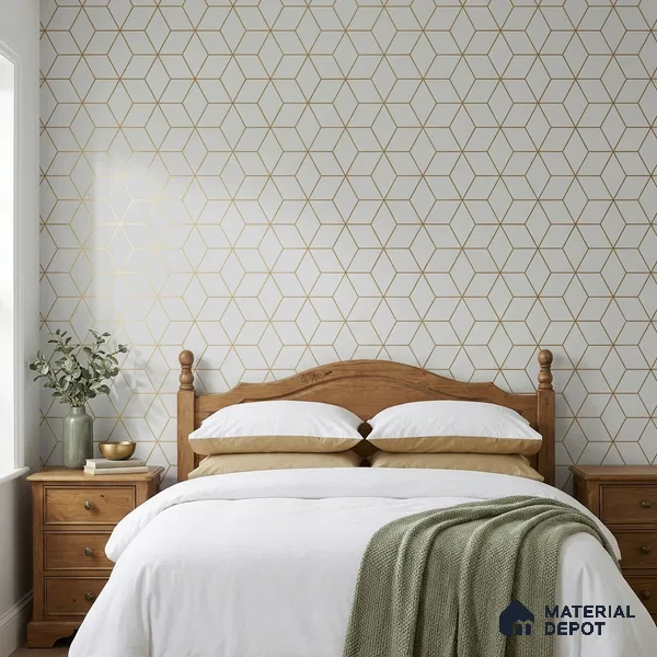 WK25-2522 | 10 Meter x 21 Inches Geometric Look Wallpaper - 57.41 Sq. Ft. | Minimum 15% wastage during installation