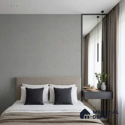 88577-4 | Grey Woven Mesh PVC Textured Wallpaper - 5 Meter x 42 Inch, 57 Sq. Ft. (Min. 15% Wastage)