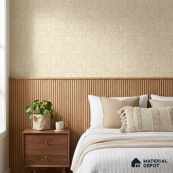 88584-2 | Cream Scribble Weave PVC Textured Wallpaper - 5 Meter x 42 Inch, 57 Sq. Ft. (Min. 15% Wastage)
