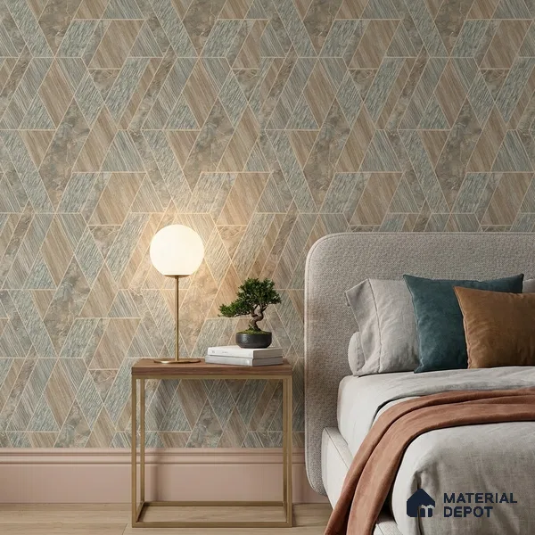 ST021007 | 10.05 Meter x 20.86 Inches Geometric Look Wallpaper - 57.33 Sq. Ft. | Minimum 15% wastage during installation