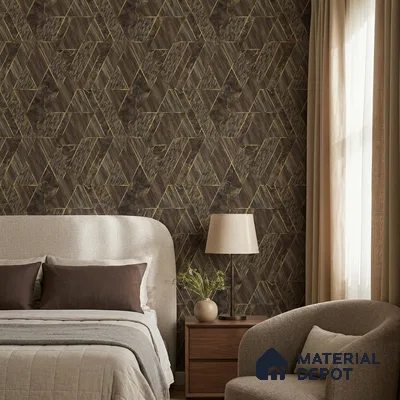 ST021009 | 10.05 Meter x 20.86 Inches Geometric Look Wallpaper - 57.33 Sq. Ft. | Minimum 15% wastage during installation