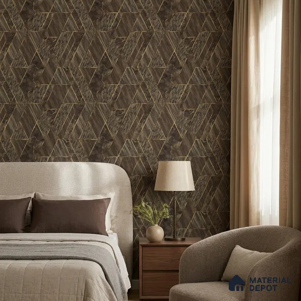 ST021009 | 10.05 Meter x 20.86 Inches Geometric Look Wallpaper - 57.33 Sq. Ft. | Minimum 15% wastage during installation