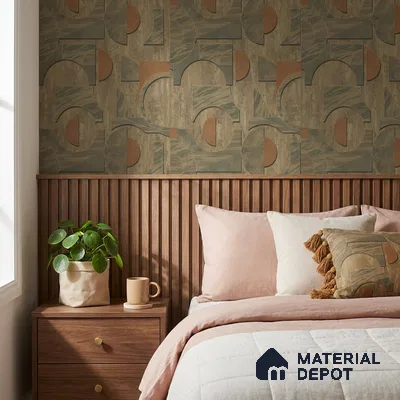ST021018 | 10.05 Meter x 20.86 Inches Geometric Look Wallpaper - 57.33 Sq. Ft. | Minimum 15% wastage during installation