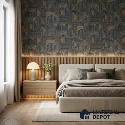 ST021024 | 10.05 Meter x 20.86 Inches Geometric Look Wallpaper - 57.33 Sq. Ft. | Minimum 15% wastage during installation
