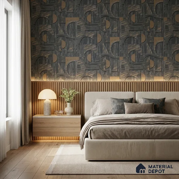 ST021024 | 10.05 Meter x 20.86 Inches Geometric Look Wallpaper - 57.33 Sq. Ft. | Minimum 15% wastage during installation