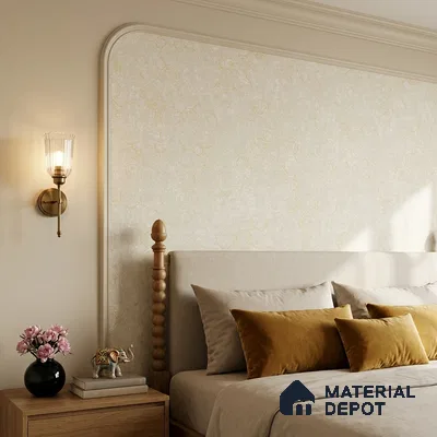 ST021032 | Pale Cream Soft Mottled PVC Patterned Wallpaper - 10.05 Meter x 20.86 Inches, 57.33 Sq. Ft. (Min. 15% Wastage)