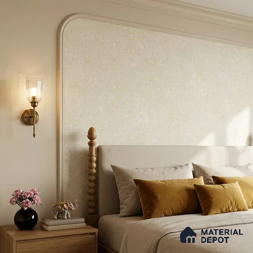 ST021032 | Pale Cream Soft Mottled PVC Patterned Wallpaper - 10.05 Meter x 20.86 Inches, 57.33 Sq. Ft. (Min. 15% Wastage)