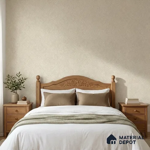 ST021030 | Sand Cream Crosshatch Diamond PVC Patterned Wallpaper - 10.05 Meter x 20.86 Inches, 57.33 Sq. Ft. (Min. 15% Wastage)