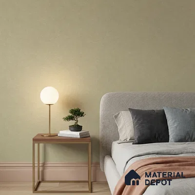 ST021046 | Sage Olive Green Plain Texture PVC Patterned Wallpaper - 10.05 Meter x 20.86 Inches, 57.33 Sq. Ft. (Min. 15% Wastage)