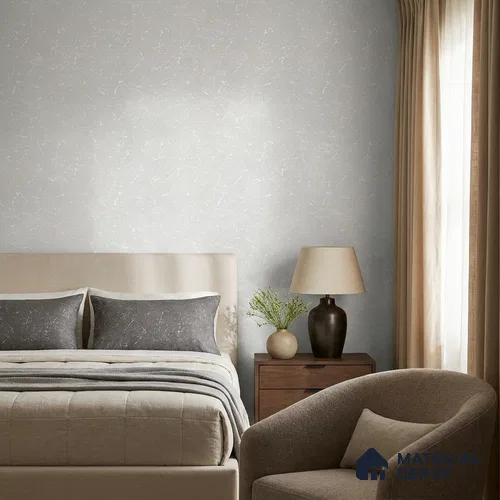 ST021031 | White Scratch Texture PVC Patterned Wallpaper - 10.05 Meter x 20.86 Inches, 57.33 Sq. Ft. (Min. 15% Wastage)