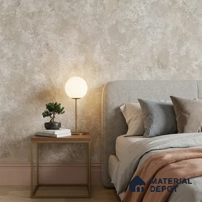ST021038 | Pale Grey Mottled Stone PVC Patterned Wallpaper - 10.05 Meter x 20.86 Inches, 57.33 Sq. Ft. (Min. 15% Wastage)