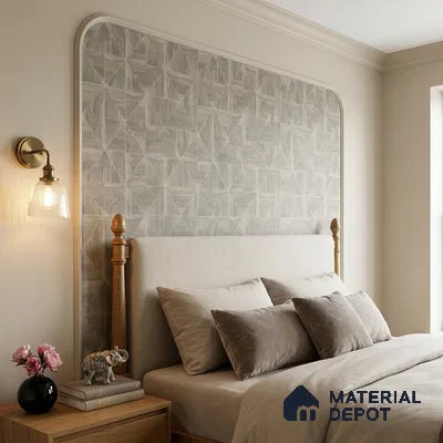 ST021061 | Beige Parquet Wood PVC Geometric Wallpaper - 10.05 Meter x 20.86 Inches, 57.33 Sq. Ft. (Min. 15% Wastage)