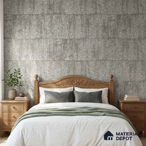 ST021058 | Grey Stone Brick Block PVC Patterned Wallpaper - 10.05 Meter x 20.86 Inches, 57.33 Sq. Ft. (Min. 15% Wastage)