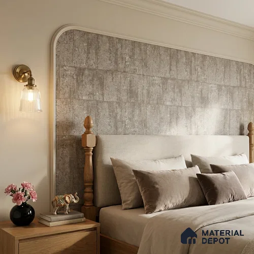 ST021064 | Grey Brown Stone Brick Block PVC Patterned Wallpaper - 10.05 Meter x 20.86 Inches, 57.33 Sq. Ft. (Min. 15% Wastage)