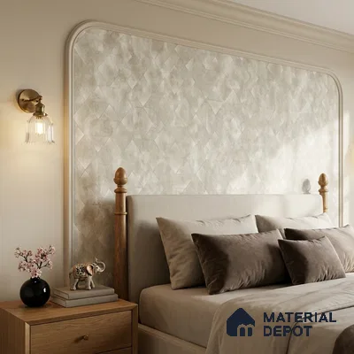 ST021078 | Cream Diamond Mosaic Texture PVC Patterned Wallpaper - 10.05 Meter x 20.86 Inches, 57.33 Sq. Ft. (Min. 15% Wastage)