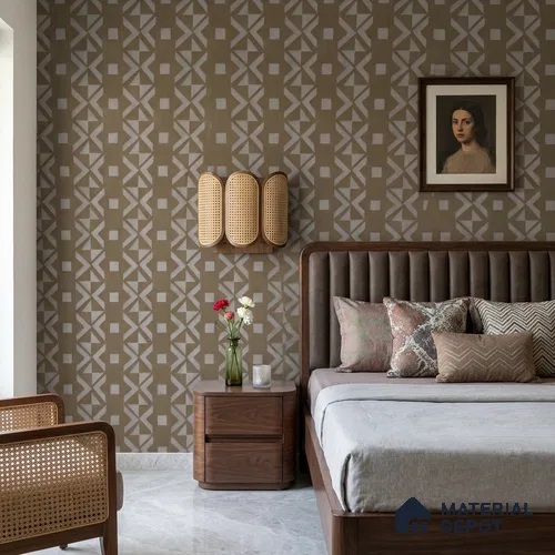 AMBL23433 | 10 Meter x 21 Inches Patterned Look Wallpaper - 57.05 Sq. Ft. | Minimum 15% wastage during installation