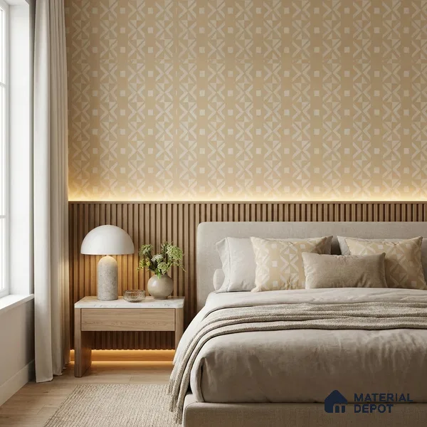 AMBL23434 | 10 Meter x 21 Inches Patterned Look Wallpaper - 57.05 Sq. Ft. | Minimum 15% wastage during installation