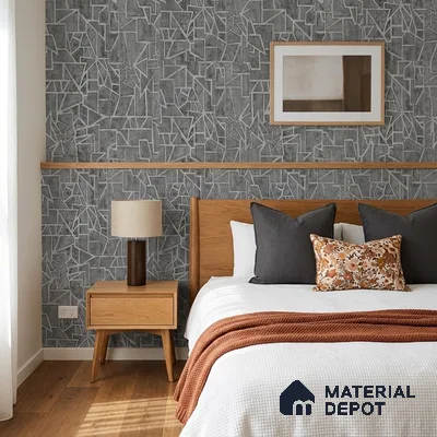AMBL23442 | 10 Meter x 21 Inches Geometric Look Wallpaper - 57.05 Sq. Ft. | Minimum 15% wastage during installation