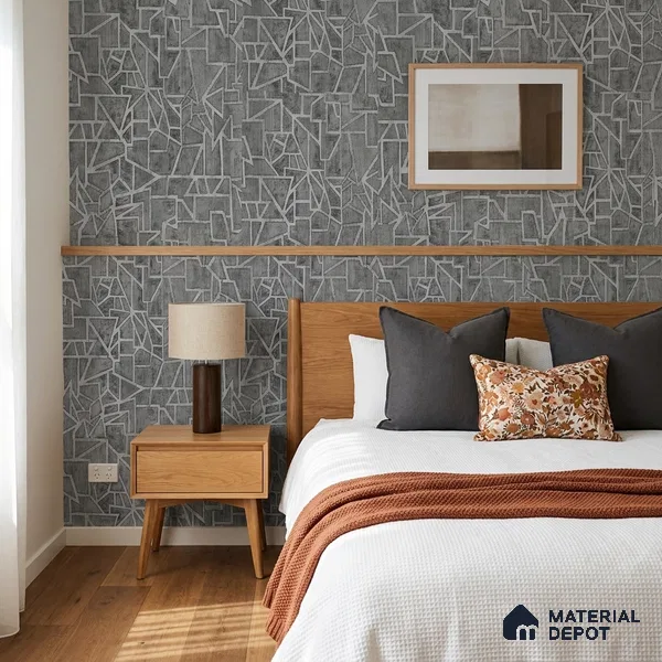 AMBL23442 | 10 Meter x 21 Inches Geometric Look Wallpaper - 57.05 Sq. Ft. | Minimum 15% wastage during installation