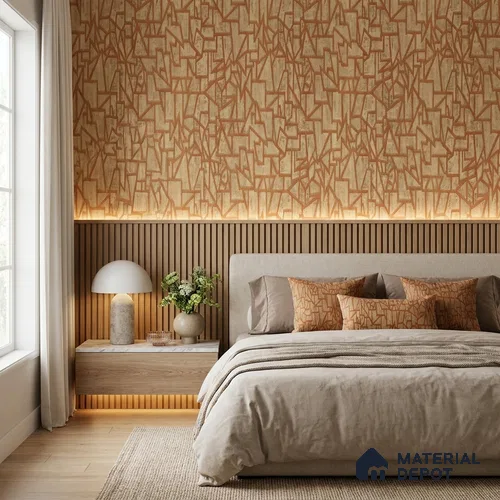AMBL23450 | 10 Meter x 21 Inches Geometric Look Wallpaper - 57.05 Sq. Ft. | Minimum 15% wastage during installation
