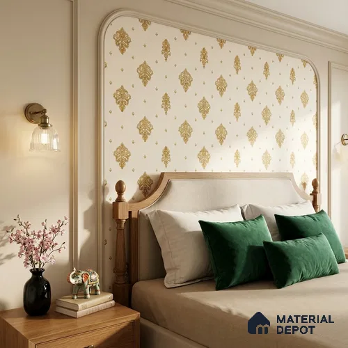 FE507-2 | 10 Meter x 21 Inch PVC Damask Look Wallpaper - 57 Sq. Ft. | Minimum 15% wastage during installation