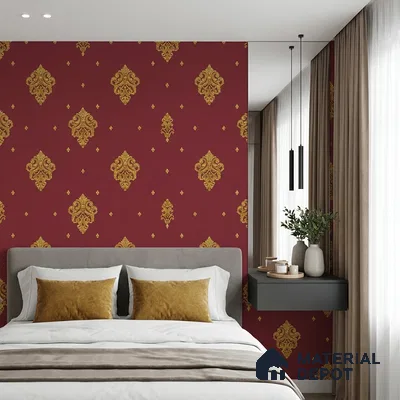 FE507-3 | 10 Meter x 21 Inch PVC Damask Look Wallpaper - 57 Sq. Ft. | Minimum 15% wastage during installation