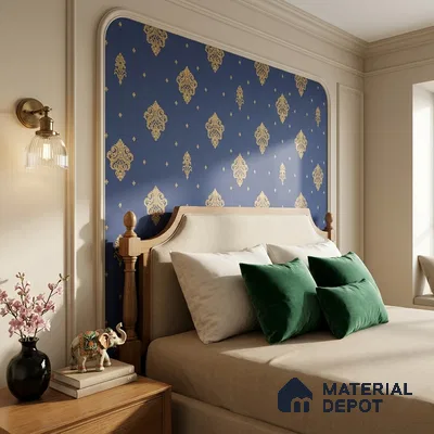 FE507-4 | 10 Meter x 21 Inch PVC Damask Look Wallpaper - 57 Sq. Ft. | Minimum 15% wastage during installation