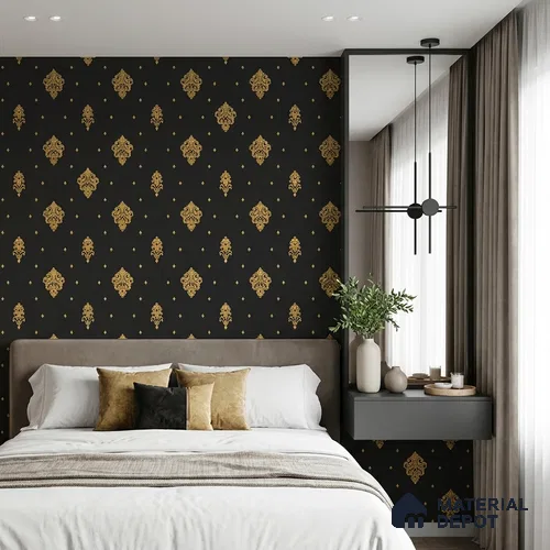FE507-5 | 10 Meter x 21 Inch PVC Damask Look Wallpaper - 57 Sq. Ft. | Minimum 15% wastage during installation