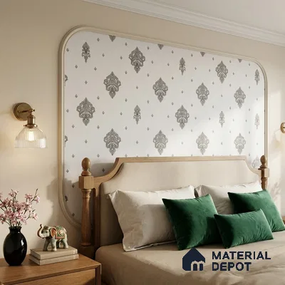 FE507-1 | 10 Meter x 21 Inch PVC Damask Look Wallpaper - 57 Sq. Ft. | Minimum 15% wastage during installation
