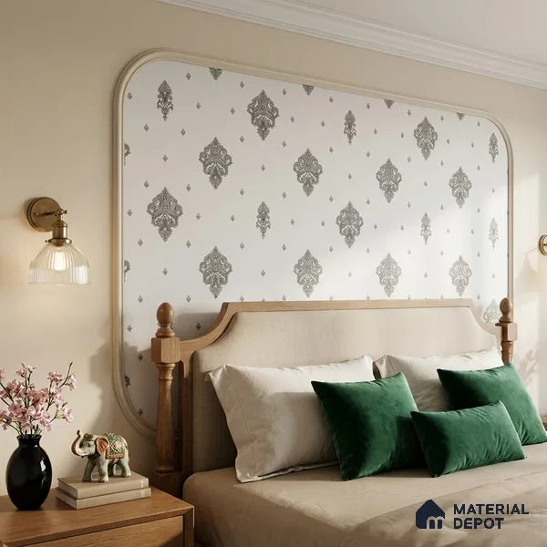 FE507-1 | 10 Meter x 21 Inch PVC Damask Look Wallpaper - 57 Sq. Ft. | Minimum 15% wastage during installation