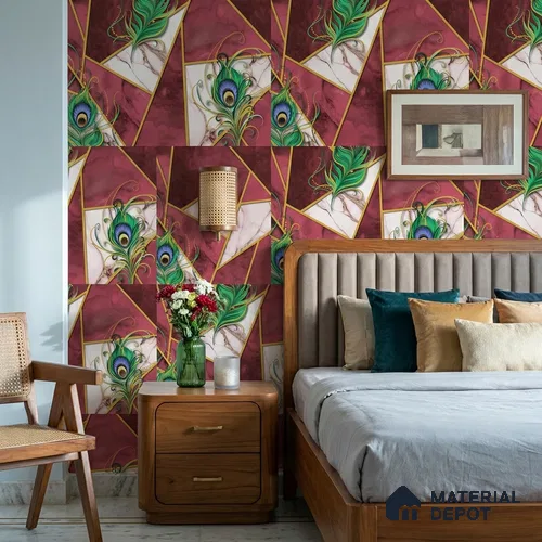 FE509-3 | 10 Meter x 21 Inch PVC Geometric Look Wallpaper - 57 Sq. Ft. | Minimum 15% wastage during installation