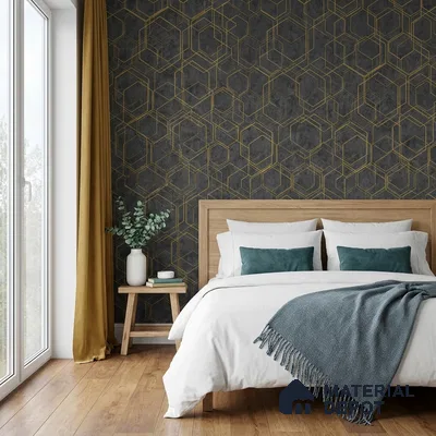 AMBL23401 | 10 Meter x 21 Inches Geometric Look Wallpaper - 57.05 Sq. Ft. | Minimum 15% wastage during installation