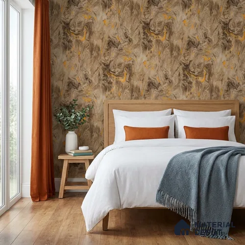 AMBL23428 | 10 Meter x 21 Inches Abstract Look Wallpaper - 57.05 Sq. Ft. | Minimum 15% wastage during installation