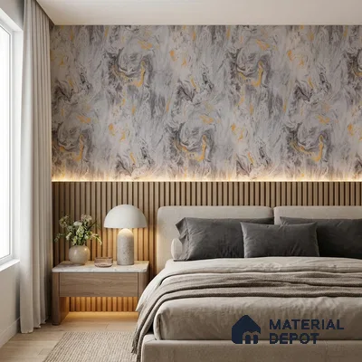 AMBL23431 | 10 Meter x 21 Inches Abstract Look Wallpaper - 57.05 Sq. Ft. | Minimum 15% wastage during installation