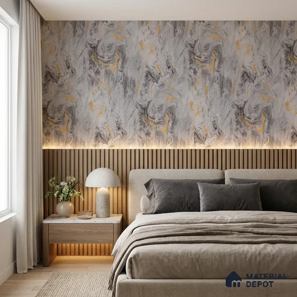 AMBL23431 | 10 Meter x 21 Inches Abstract Look Wallpaper - 57.05 Sq. Ft. | Minimum 15% wastage during installation