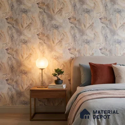 85109-3 | 5 Meter x 42 Inch PVC Marble Look Wallpaper - 57 Sq. Ft. | Minimum 10% wastage during installation