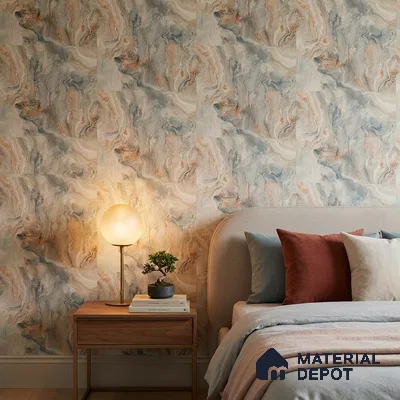 85109-4 | 5 Meter x 42 Inch PVC Marble Look Wallpaper - 57 Sq. Ft. | Minimum 10% wastage during installation
