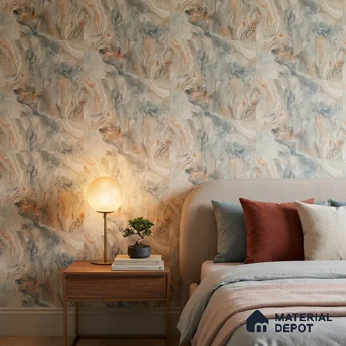 85109-4 | 5 Meter x 42 Inch PVC Marble Look Wallpaper - 57 Sq. Ft. | Minimum 10% wastage during installation
