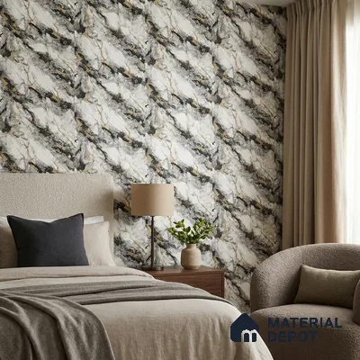 85108-5 | 5 Meter x 42 Inch PVC Marble Look Wallpaper - 57 Sq. Ft. | Minimum 10% wastage during installation